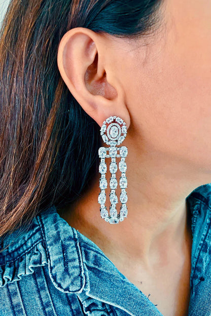 Five Layered Faux Diamond Necklace Set 