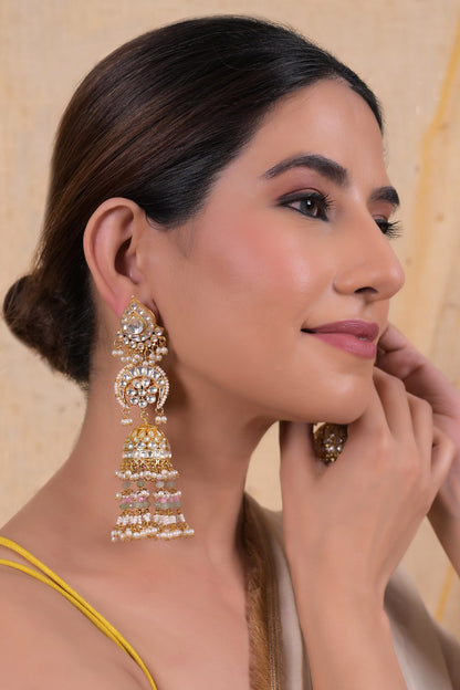 Kundan Embellished Choker & Earring Set 