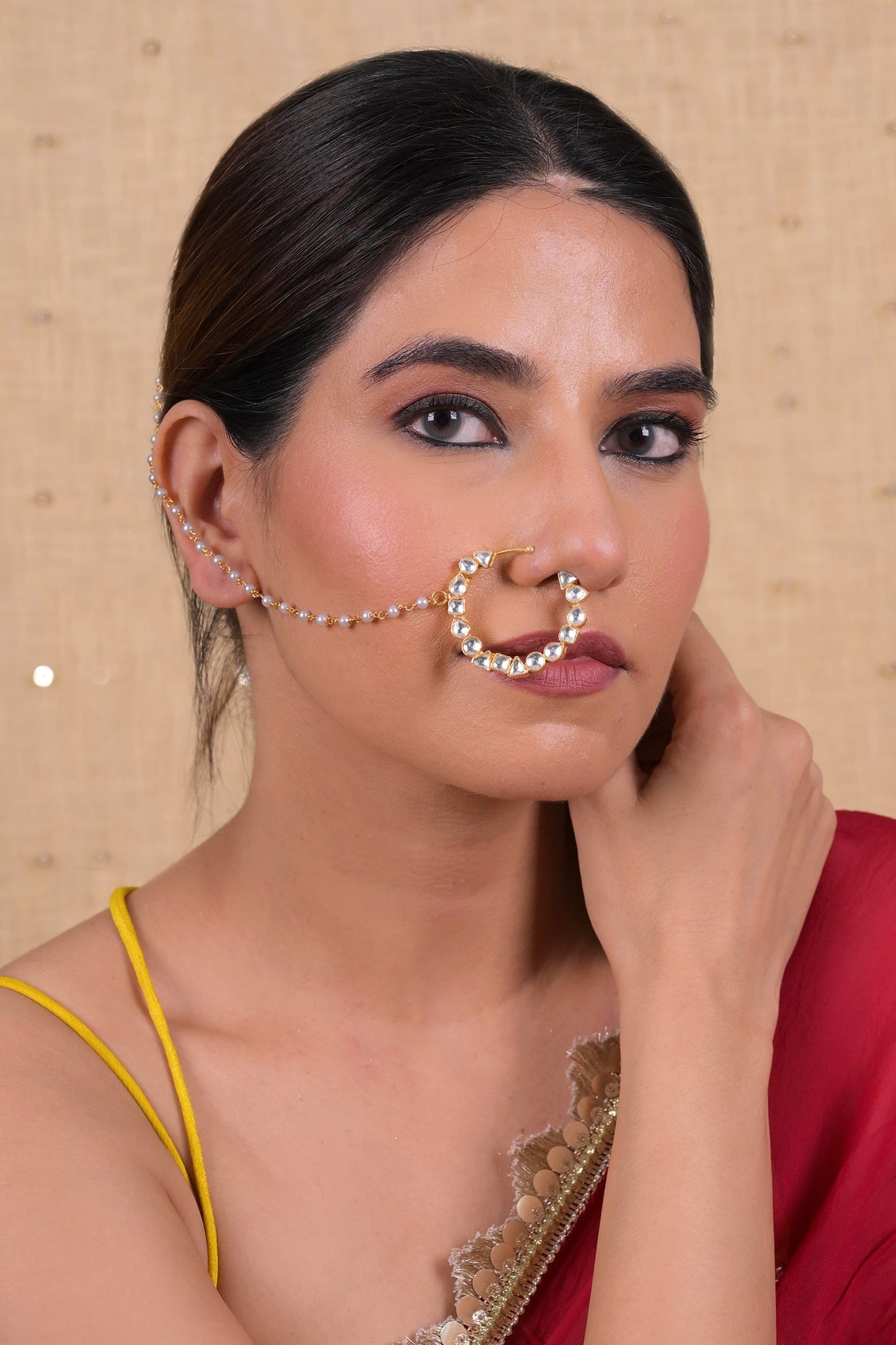 Kundan Stone Nose Ring 