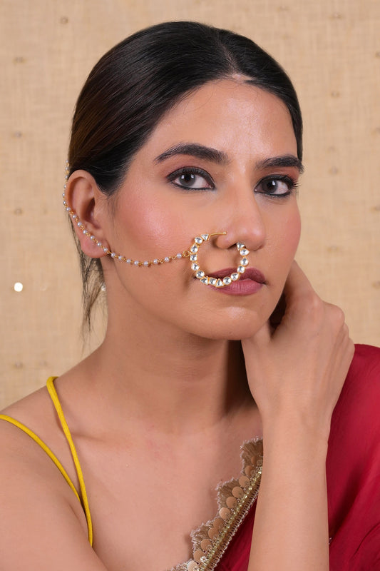 Kundan Stone Nose Ring 