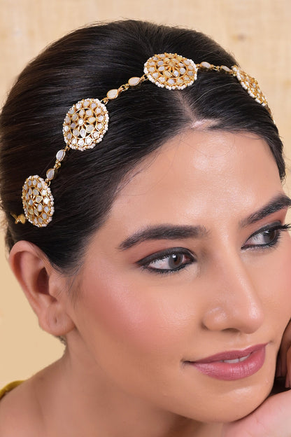 Gold Plated Mother Of Pearl Mathapatti 