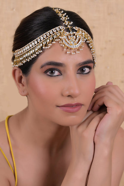 Gold Plated Chand Nikhat Mathapatti 