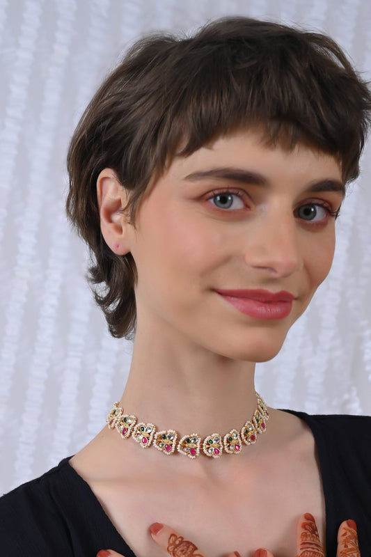 Kundan Butterfly Bloom Choker 