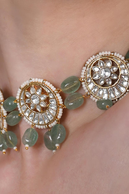 Phool Chakra Kundan Choker 