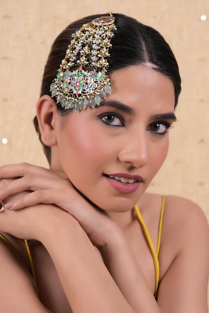 Multicolored Beaded Kundan Passa 