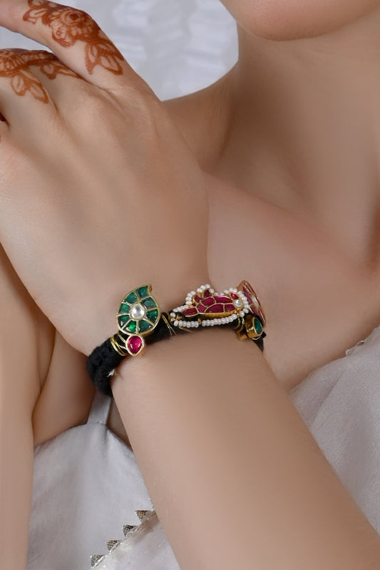 Multi Color Pearl & Kundan Bracelet 
