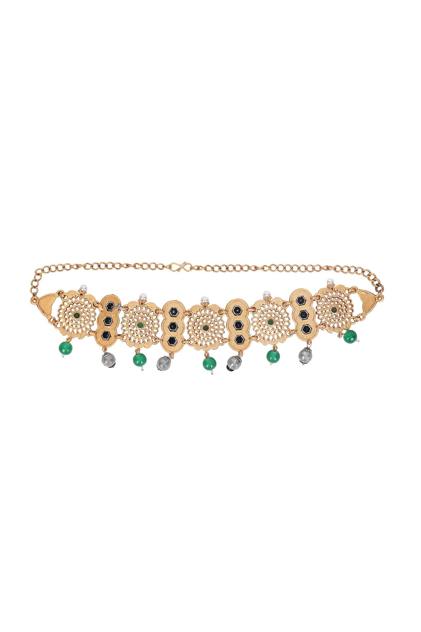 Floral Dual Tone Choker Set 