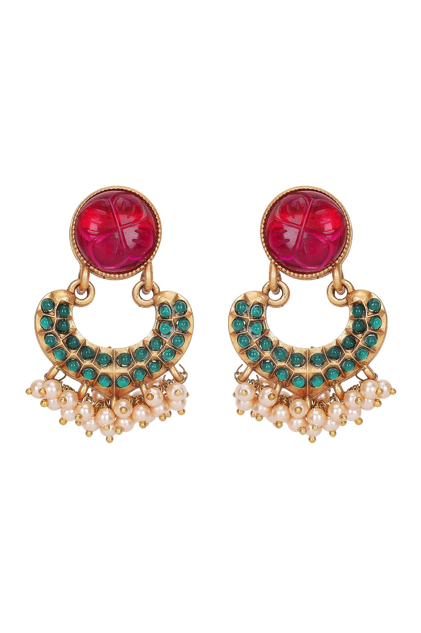 Gold Kundan Half Moon Choker Set 