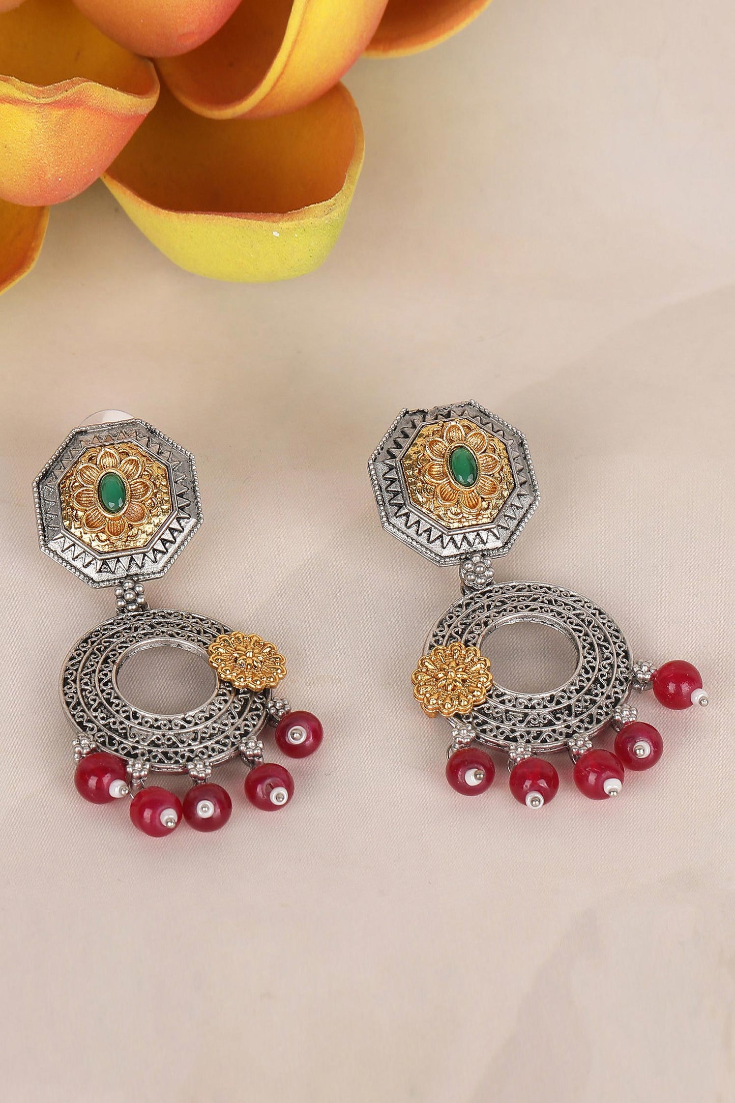 Carved Dual Tone Chandbalis 