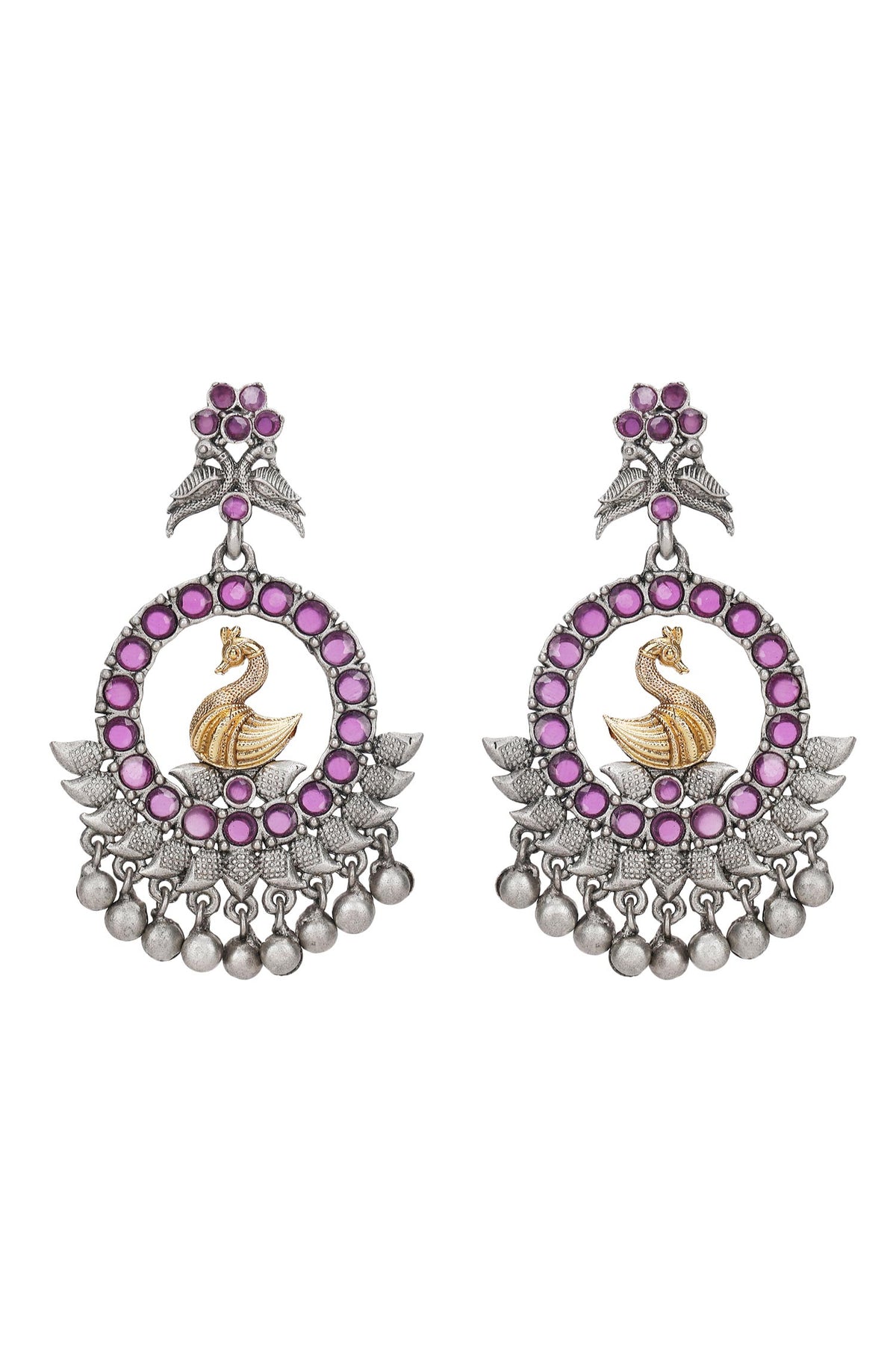 Bird Motif Dual Tone Chandbalis 