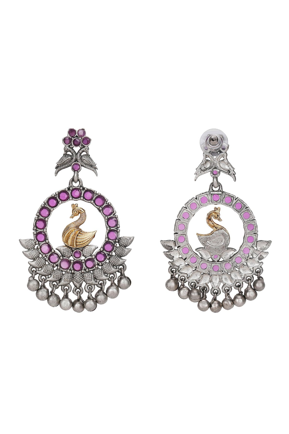 Bird Motif Dual Tone Chandbalis 