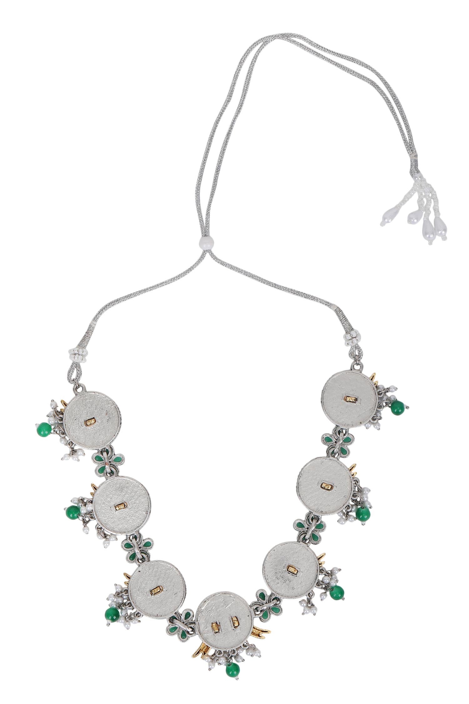 Dual Tone Stone Embellished Choker Set 