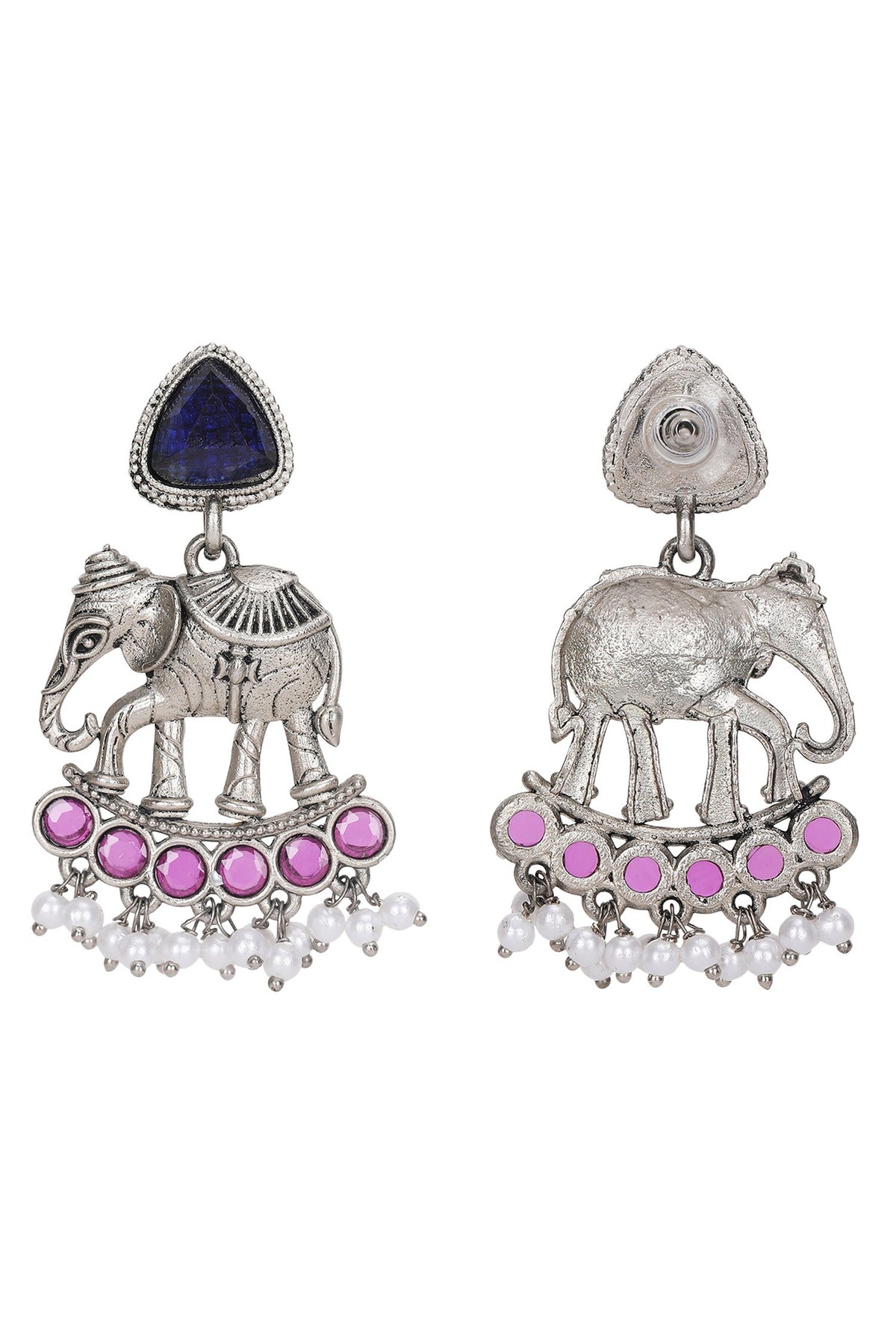 Elephant Motif Stone Choker Set 