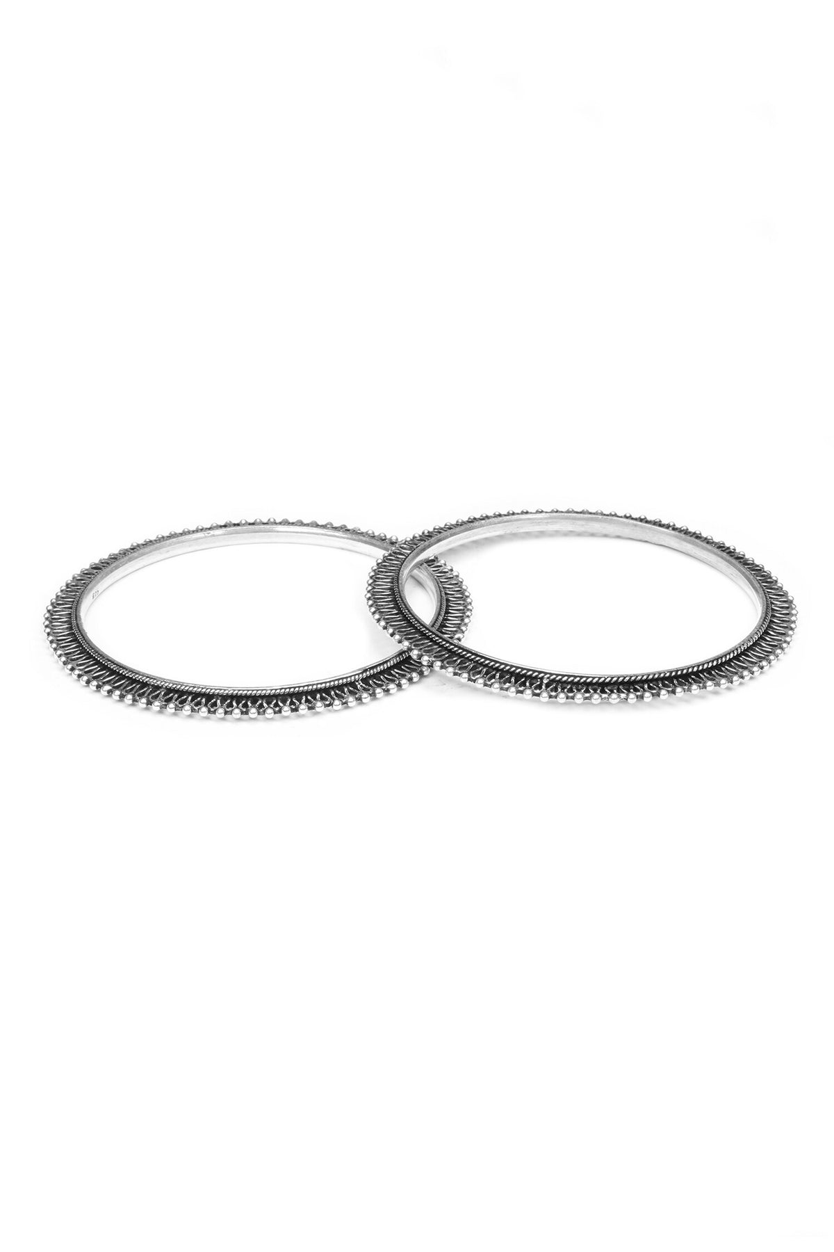 Viola Beaded Textured Bangle 