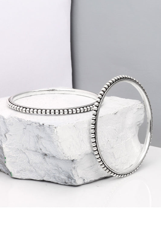 Zeta Beaded Textured Bangle 