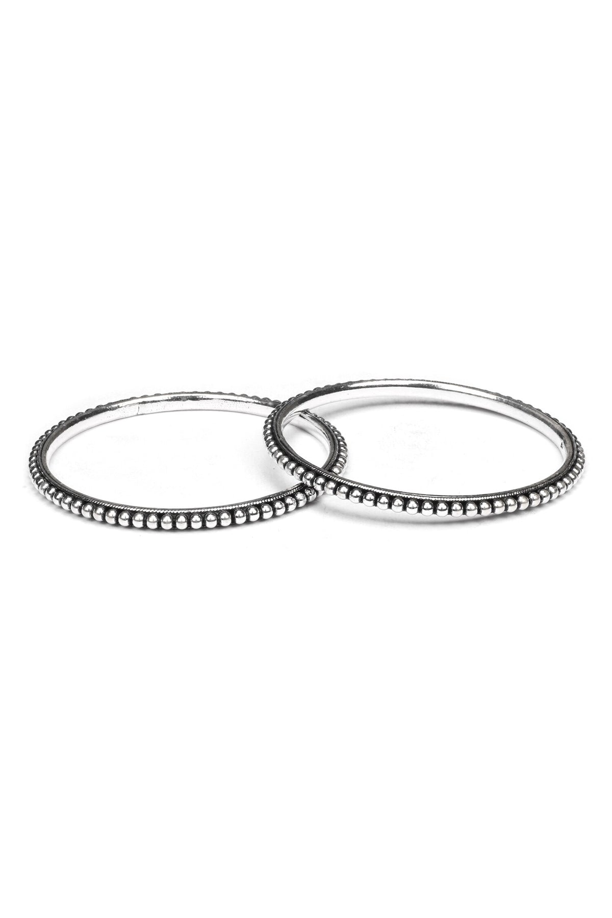 Zeta Beaded Textured Bangle 