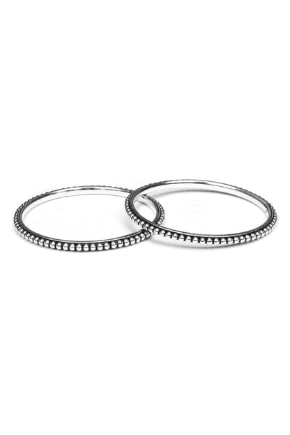 Zeta Beaded Textured Bangle 