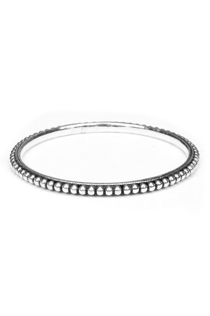 Zeta Beaded Textured Bangle 
