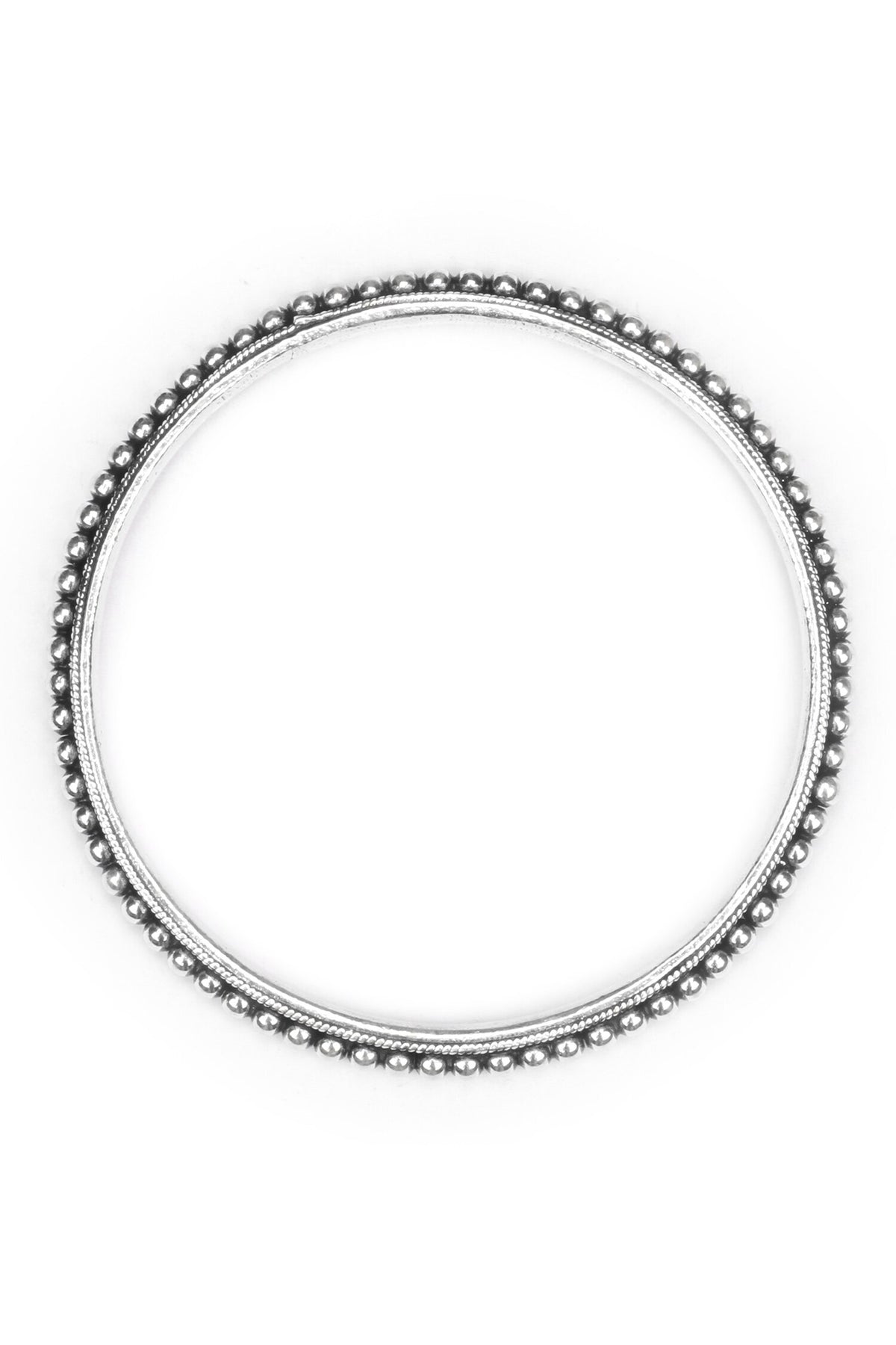 Zeta Beaded Textured Bangle 