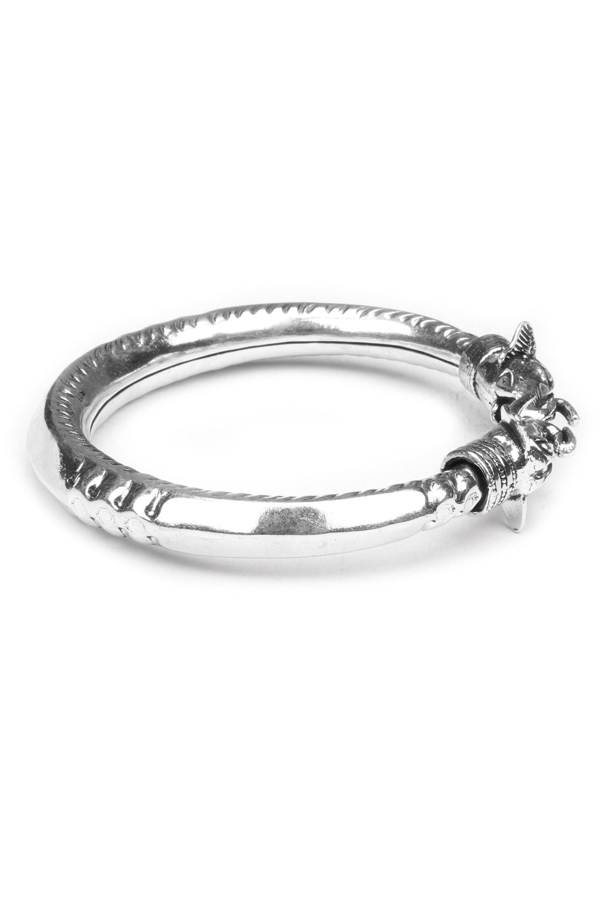 Animal Carved Silver Bangle 
