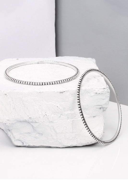 Textured Silver Bangle 