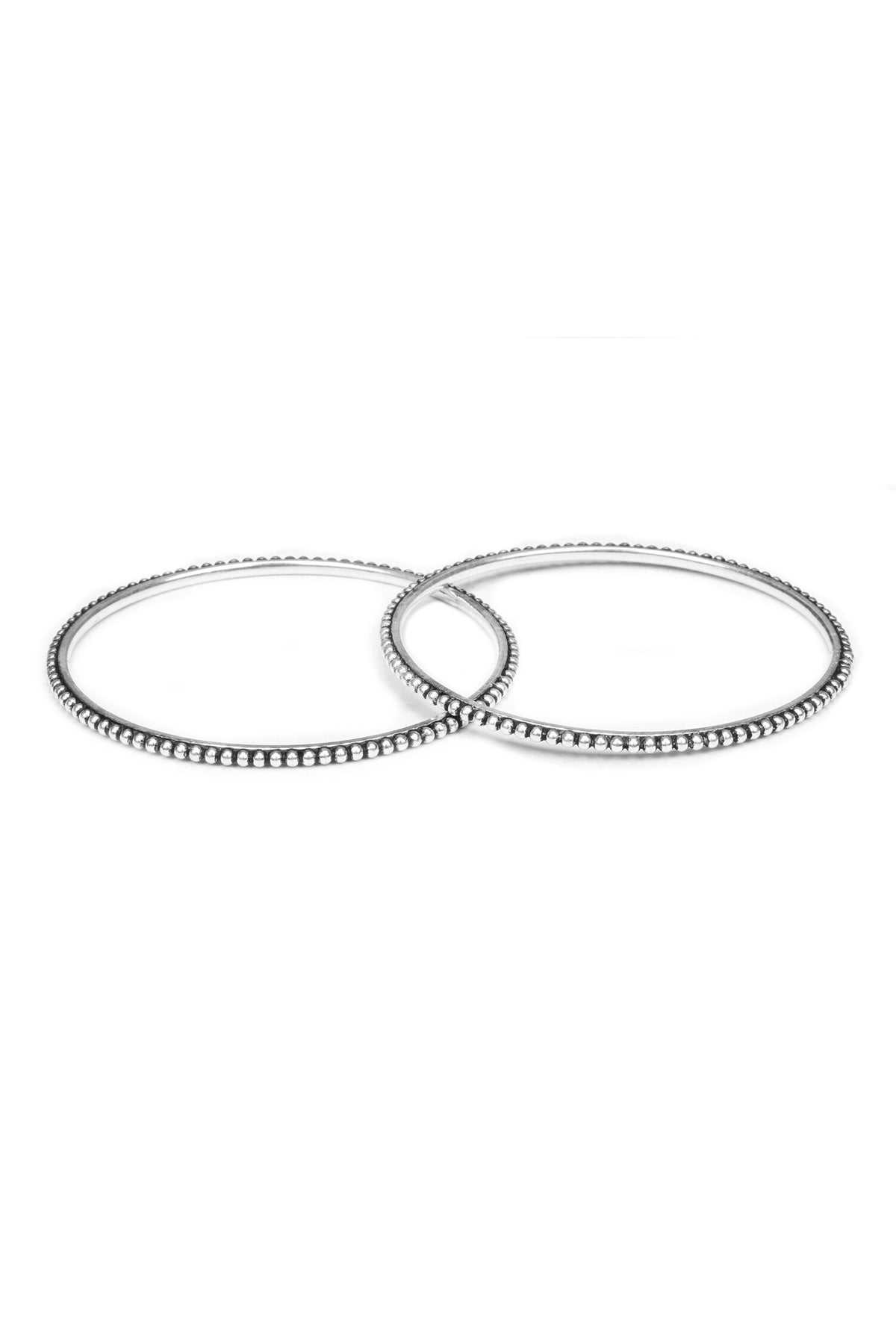Textured Silver Bangle 
