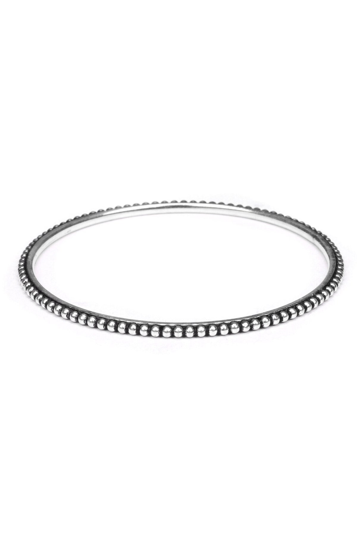 Textured Silver Bangle 