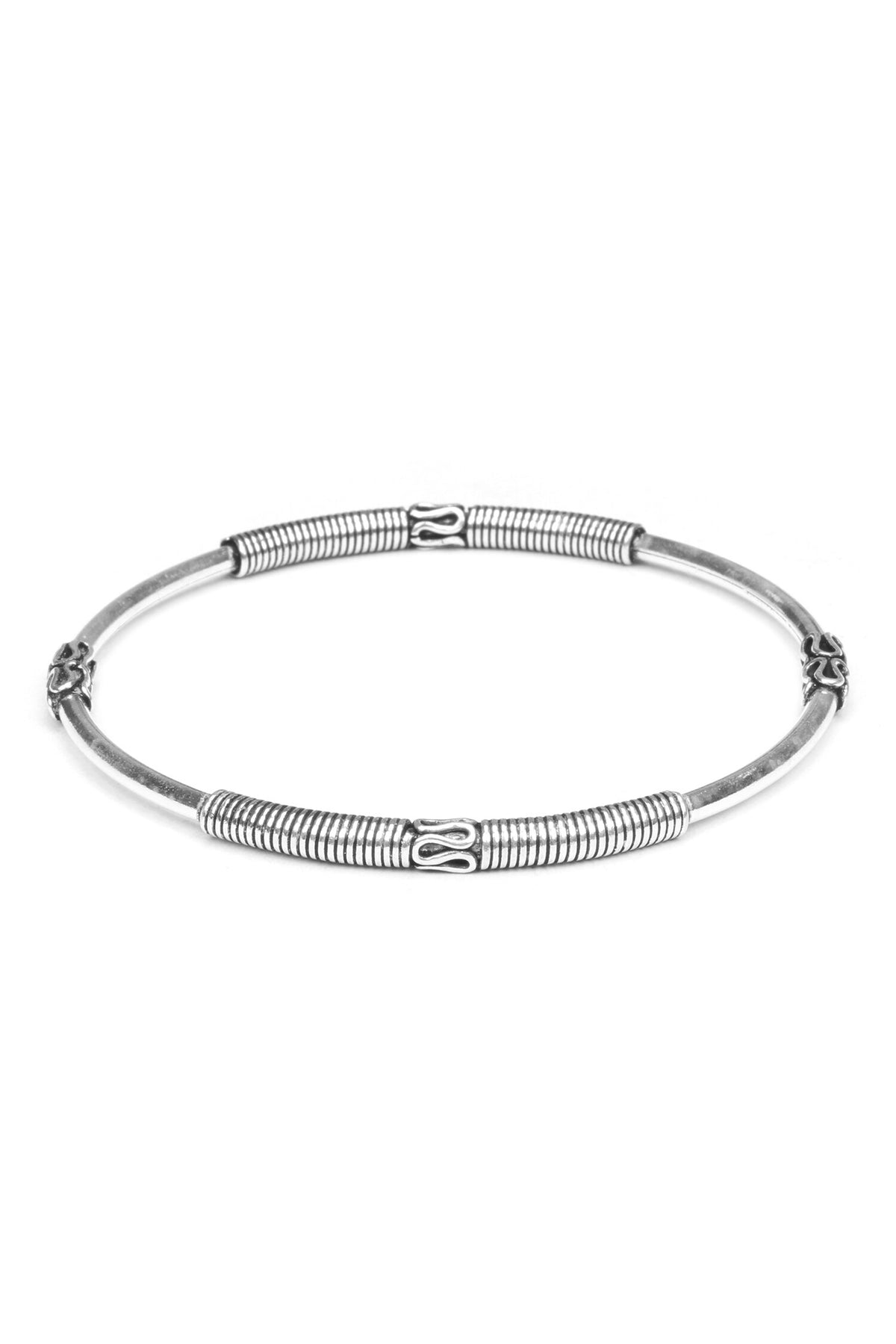 Sofia Carved Silver Bracelet 