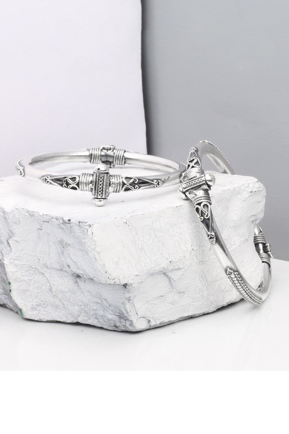Camilla Carved Silver Bracelet 