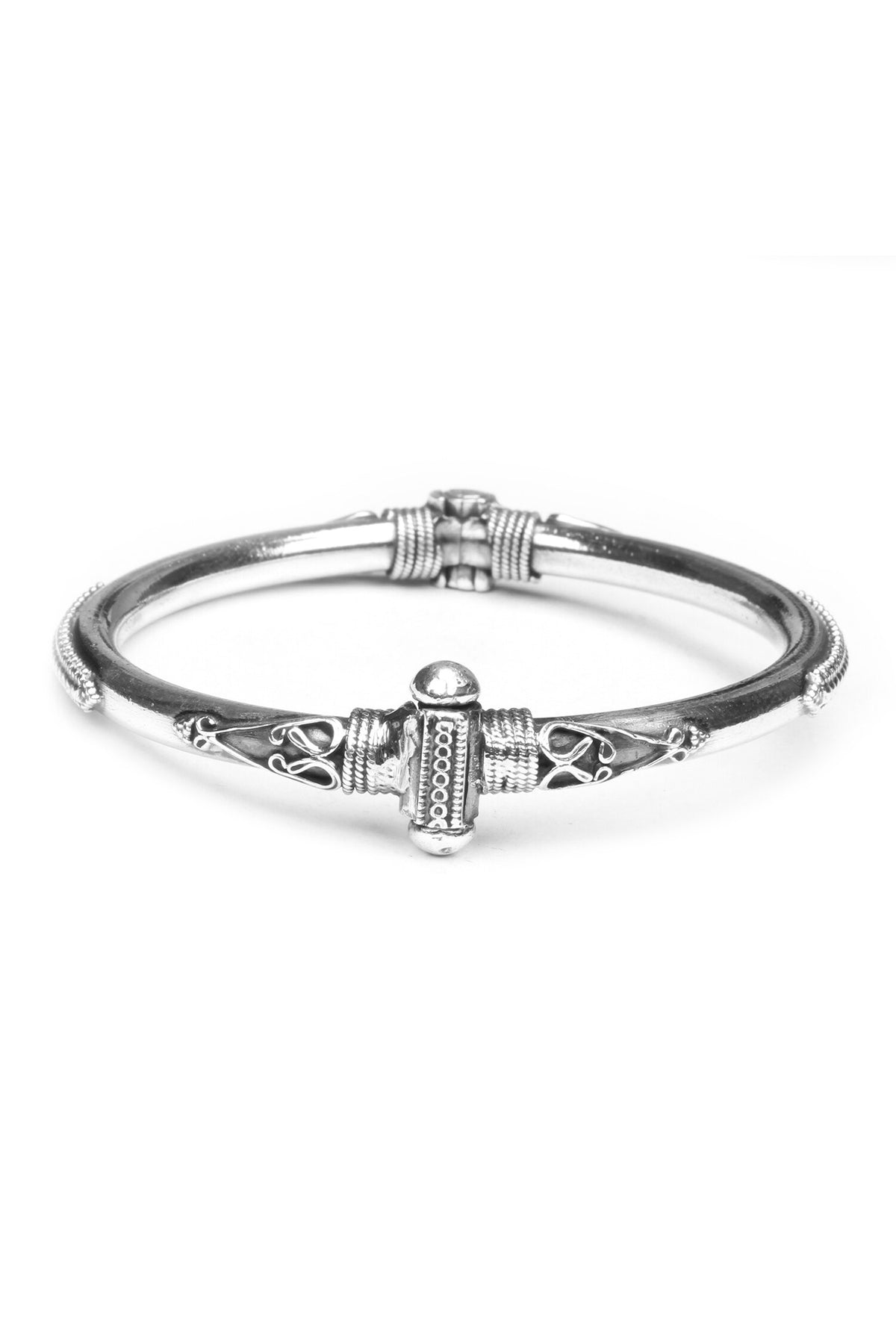 Camilla Carved Silver Bracelet 