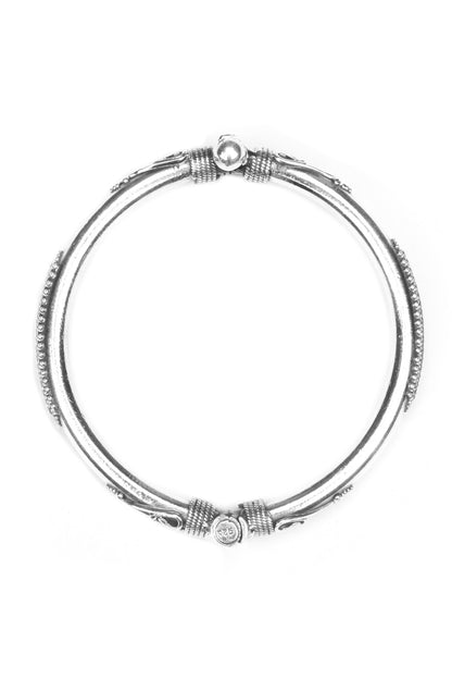 Camilla Carved Silver Bracelet 