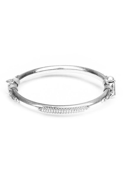 Camilla Carved Silver Bracelet 