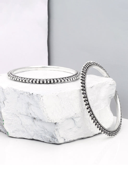 Textured Silver Bangle 