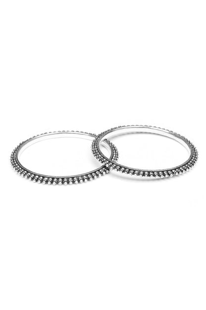 Textured Silver Bangle 