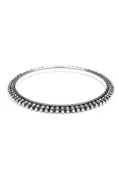 Textured Silver Bangle 