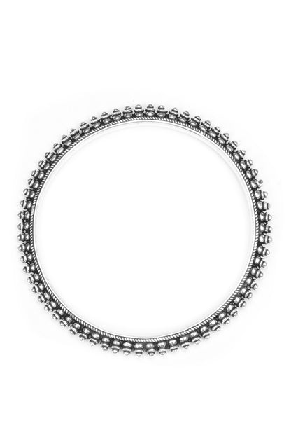 Textured Silver Bangle 