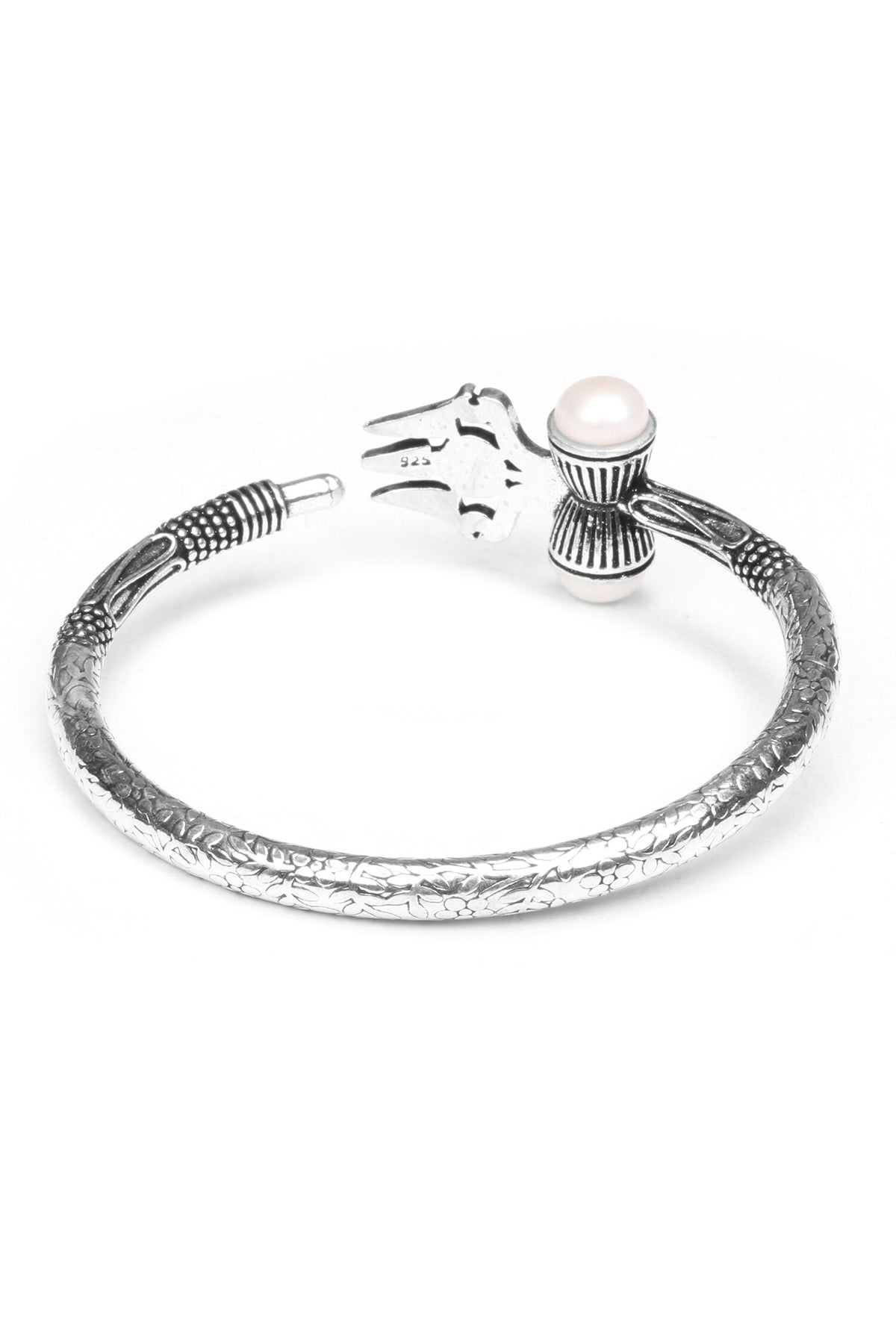 Trishul Carved Pearl Bracelet 