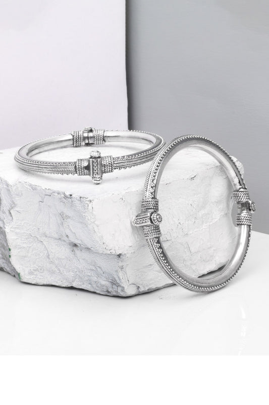 Carved Silver Bracelet 