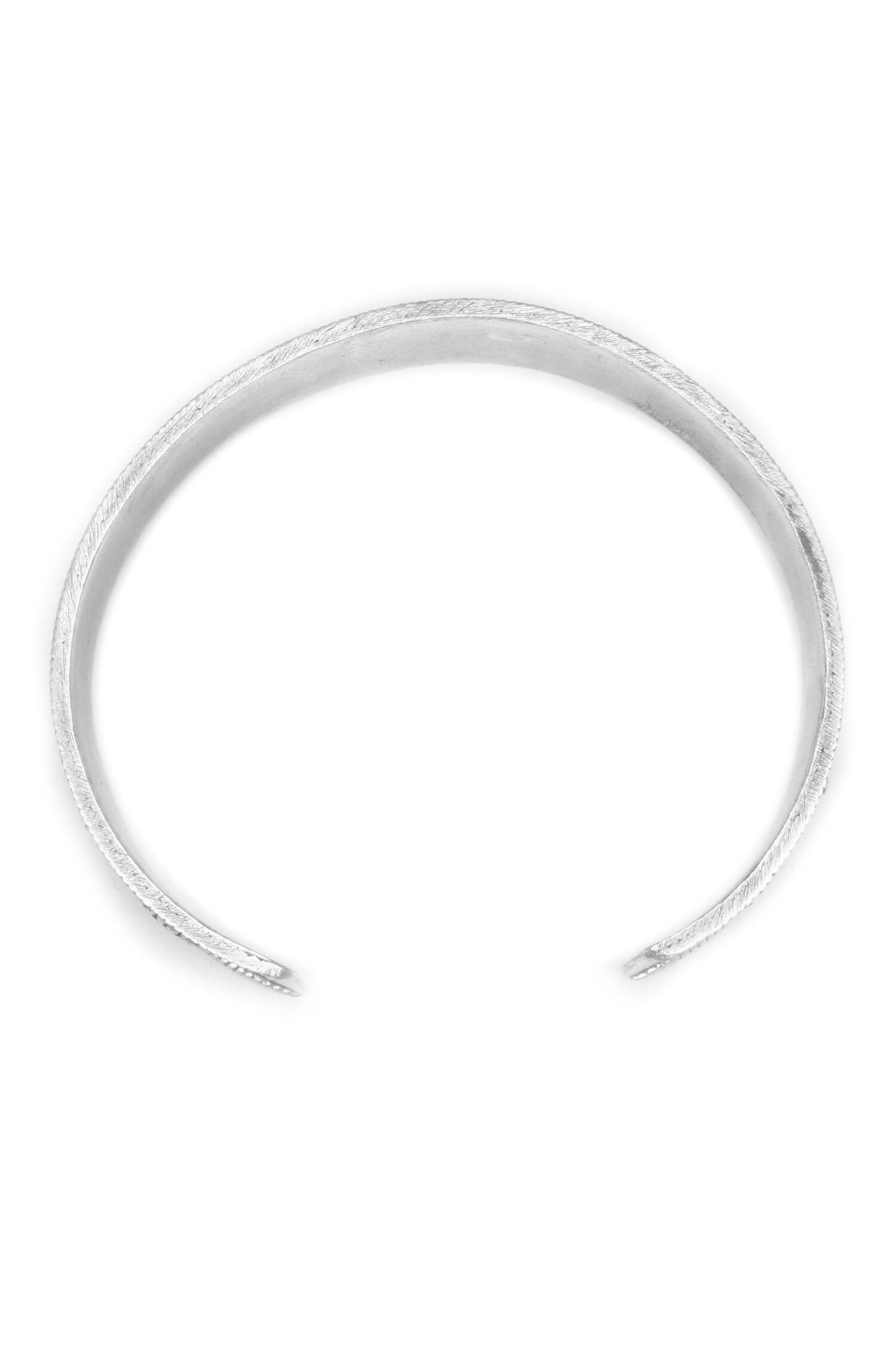 Carved Silver Cuff Bracelet 