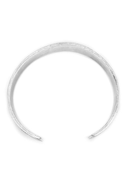 Carved Silver Cuff Bracelet 