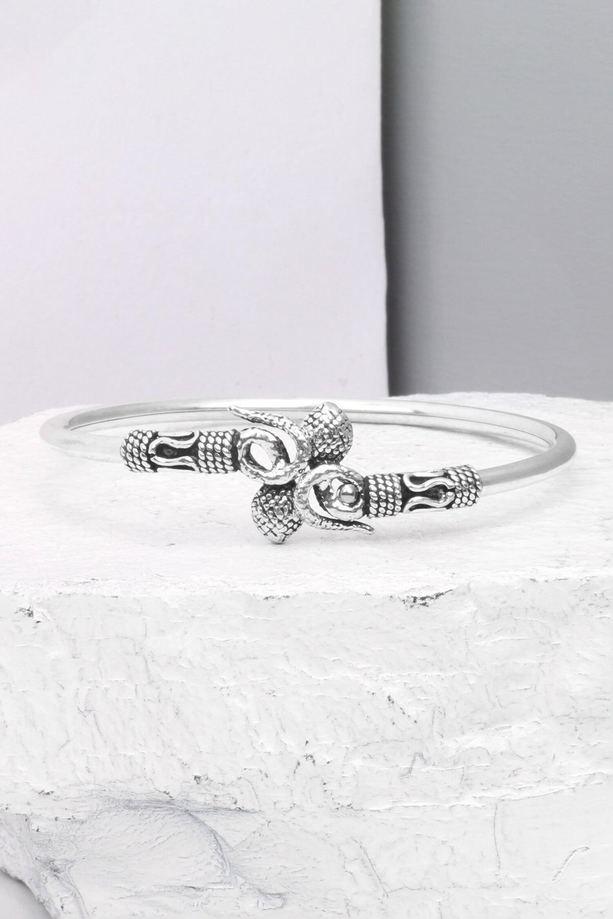 Zarita Snake Motif Silver Bracelet 