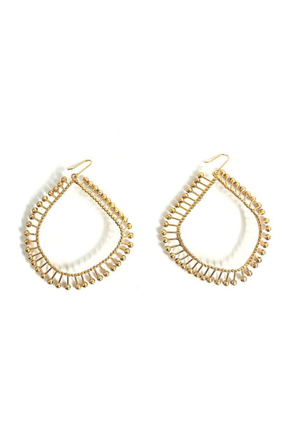Gold Hoop Dangler Earrings 