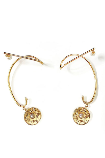 Gold Pearl & Crystal Earcuffs Set 