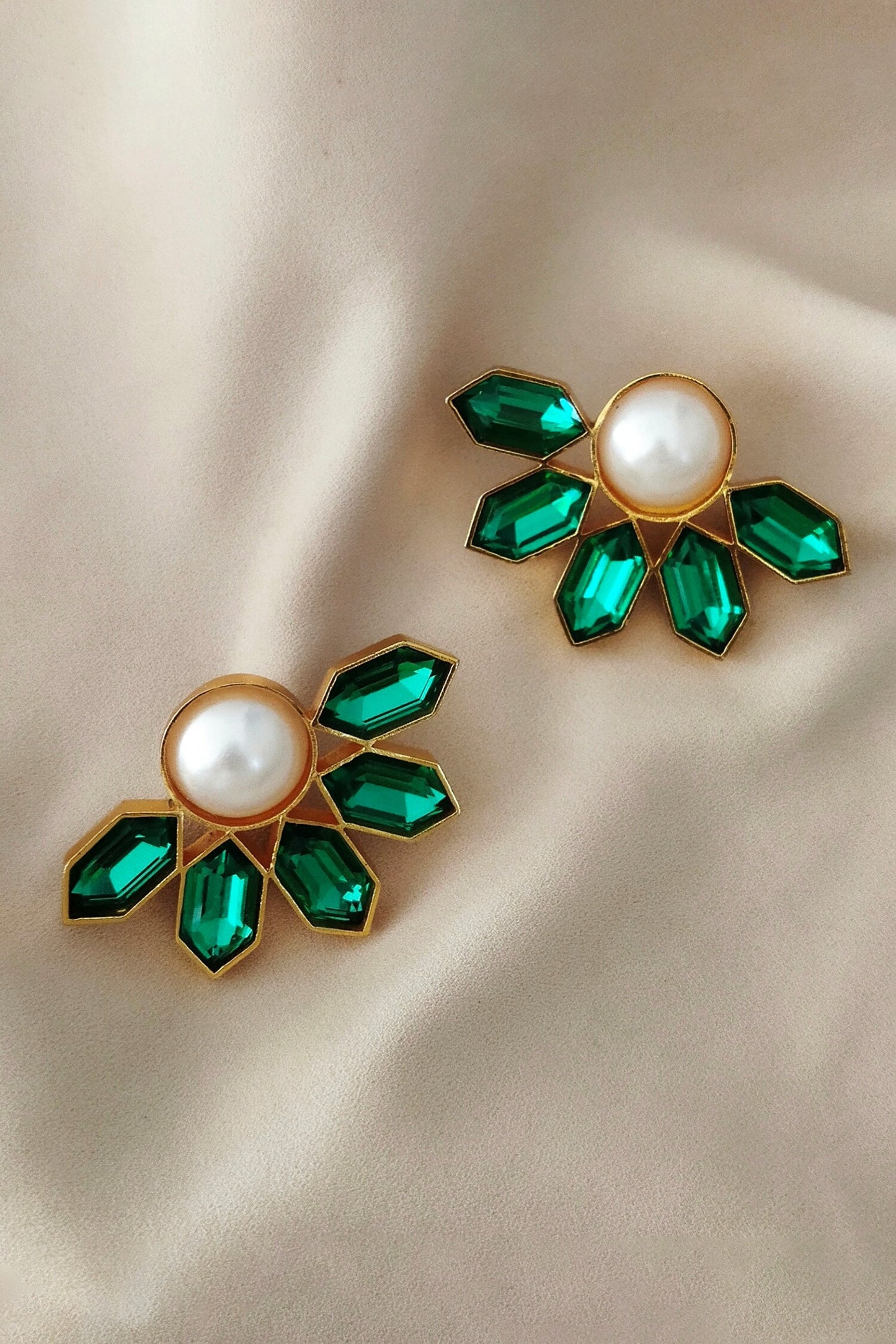 Swarovski Crystal Pearl Stud Earrings 
