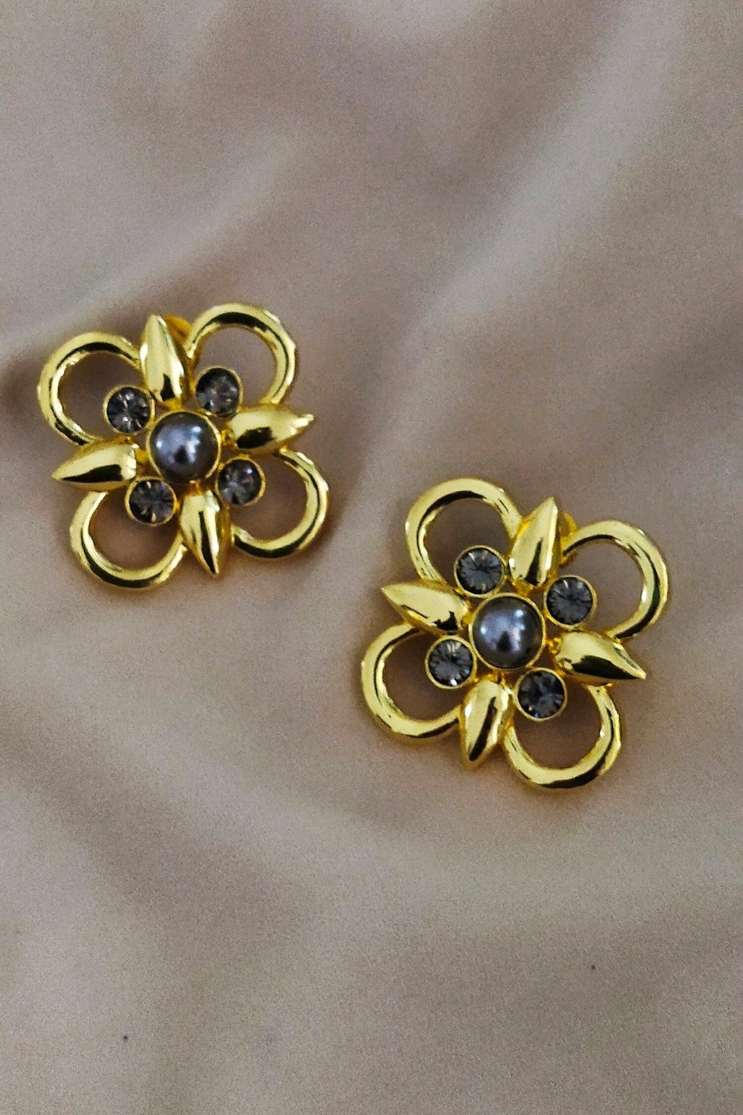 Floral Swarovski Stud Earrings 