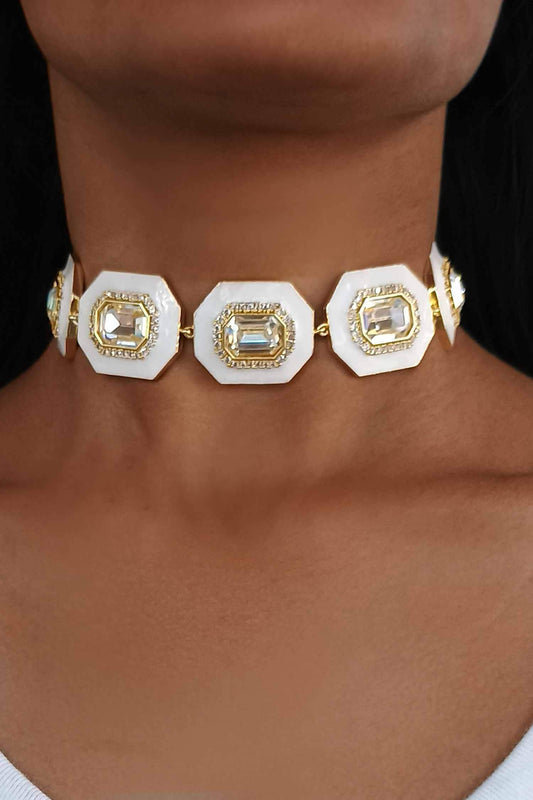 Swarovski Geometric Choker 
