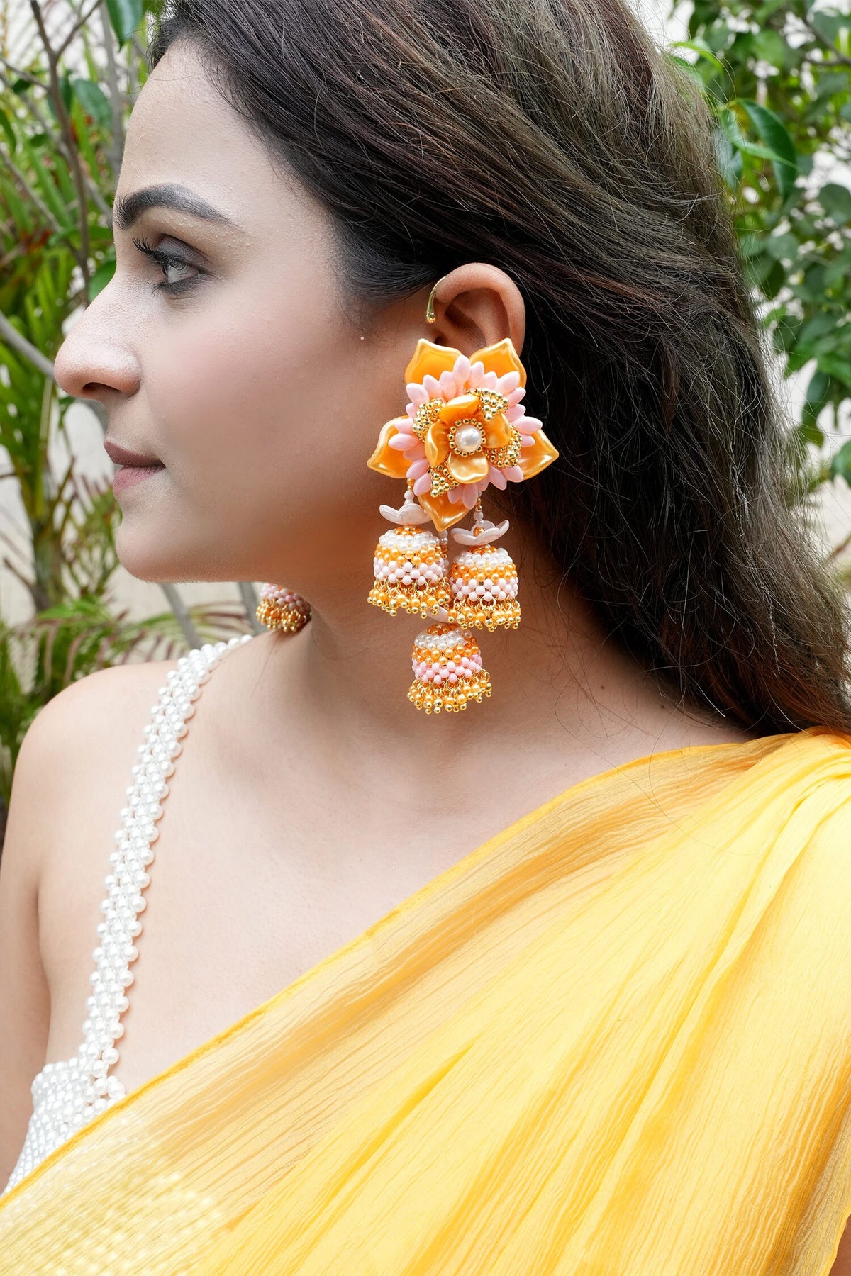 Gopi Floral Shaped Ear Cuffs 