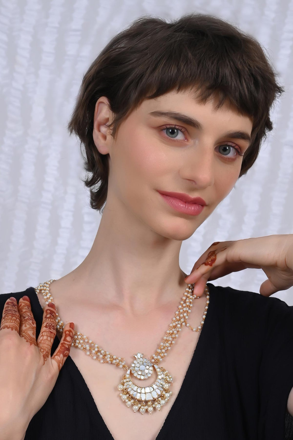 Gold Plated Noor Chand Bloom Pendant 