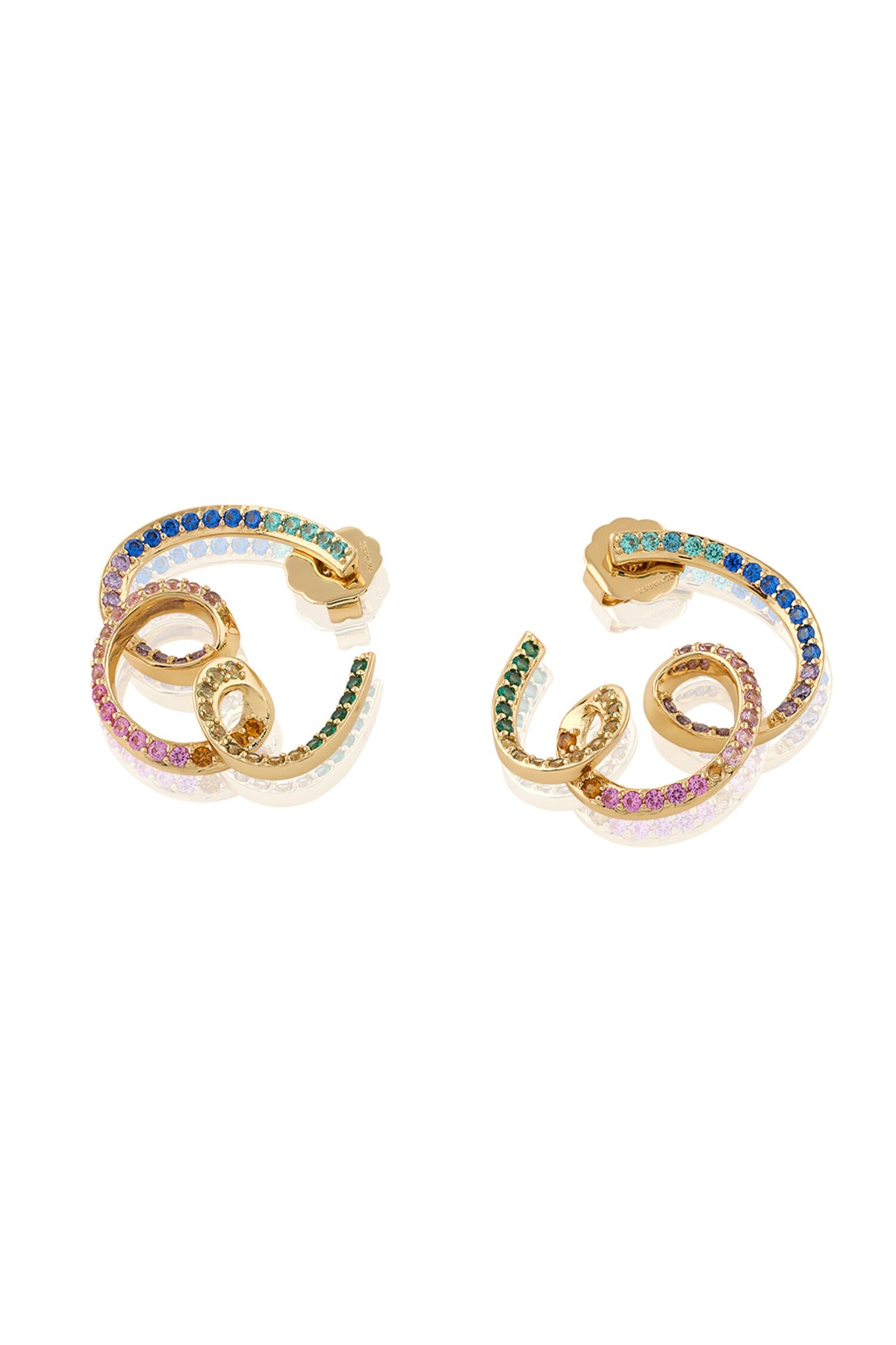 Cubic Zirconia Multi Color Studs 