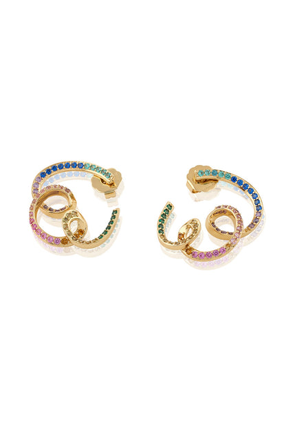 Cubic Zirconia Multi Color Studs 